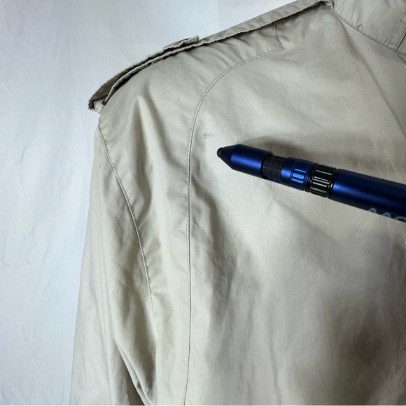 Members Only Men’s 80’s Vintage Worn Condition Beige Windbreaker Zipper Jacket - Picture 5 of 13